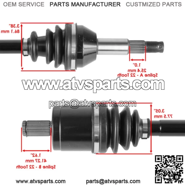 Front CV Joint Axle For Kymco UXV 500i 4x4 LE SE EFI 2012-2013 Right/Left - Image 5