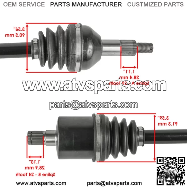 Front CV Joint Axle For Can Am Commander 800R 4x4/Max 800R 4x4 EFI 2018-20 L/R - Image 2