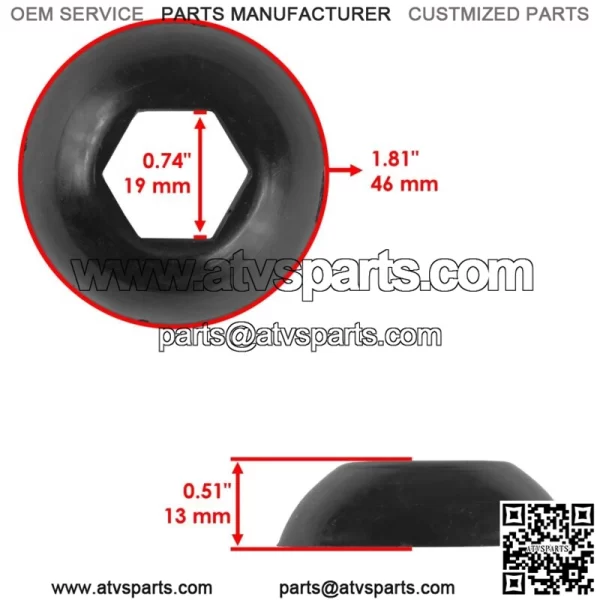 Front & Rear Strut Bottom Pivot Ball for Polaris Scrambler 500 1997-2012 (For: Polaris Sportsman 570) - Image 2